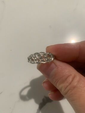 Vintage Silver Toned Filigree Women's Ring size 9